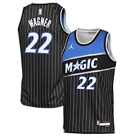 Maillot Swingman Jordan Brand Franz Wagner noir pour jeune Orlando Magic - Édition Statement