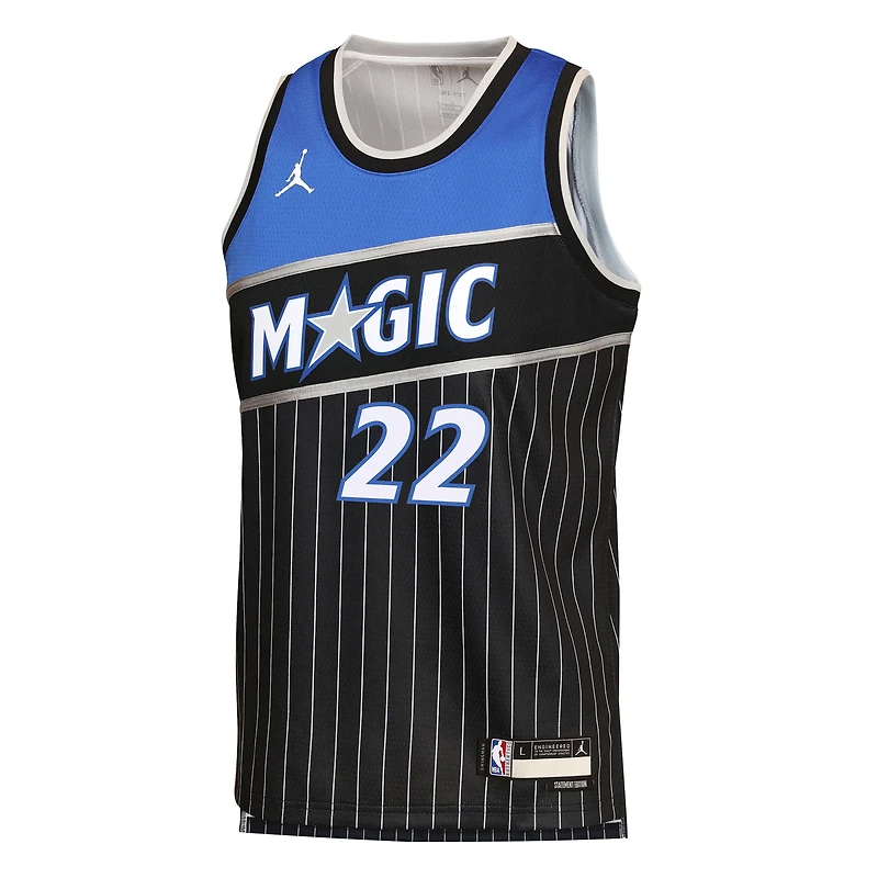 Maillot Swingman Jordan Brand Franz Wagner noir pour jeune Orlando Magic - Édition Statement