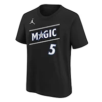 Youth Jordan Brand Paolo Banchero Black Orlando Magic Name & Number T-Shirt - Statement Edition