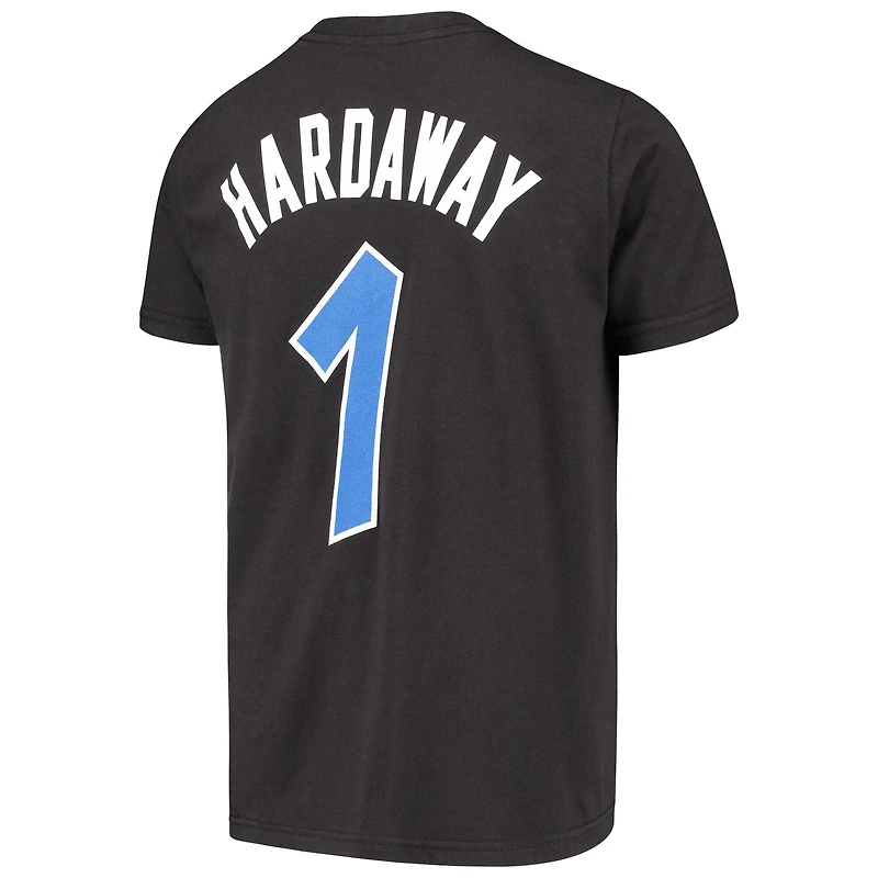Youth Mitchell & Ness Penny Hardaway Black Orlando Magic Hardwood Classics Name Number T-Shirt