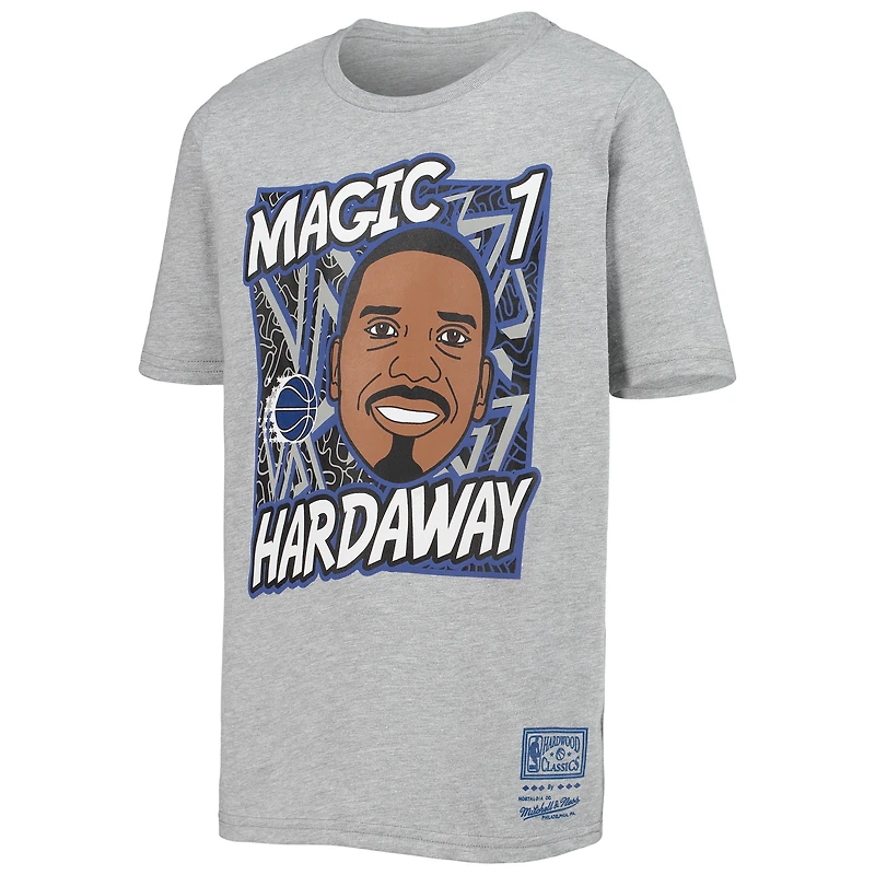 Youth Mitchell & Ness Penny Hardaway Heathered Gray Orlando Magic Hardwood Classics King of the Court Player T-Shirt
