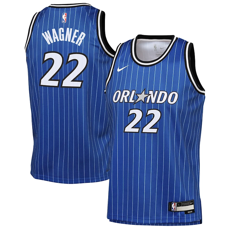 Youth Nike Franz Wagner Blue Orlando Magic Icon Edition Swingman Jersey