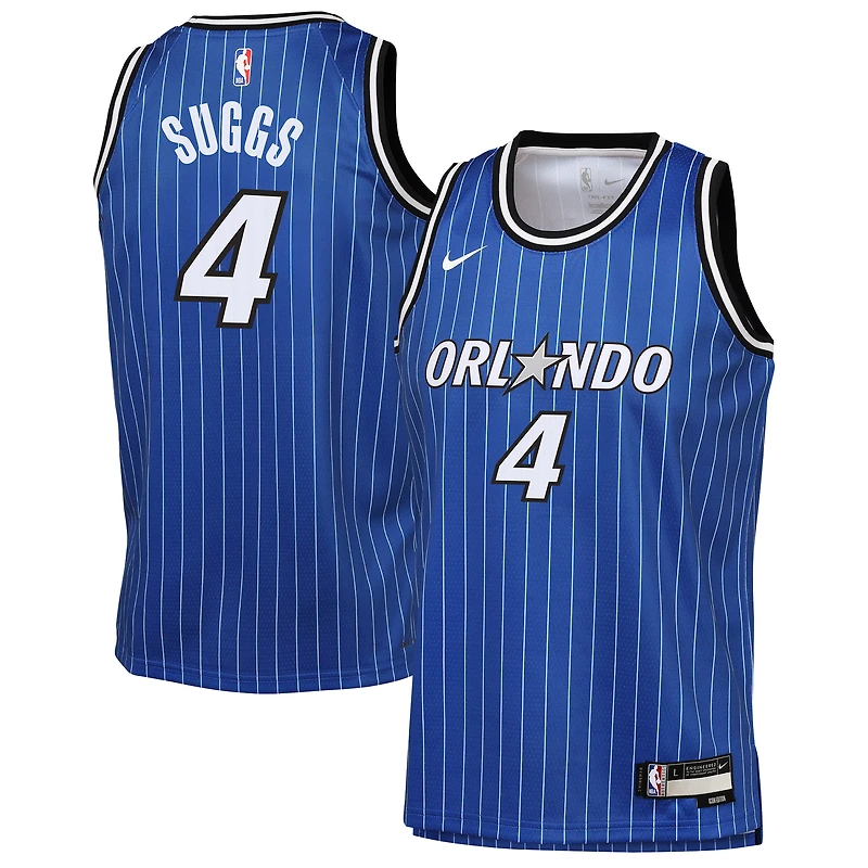 Maillot Swingman Nike Jalen Suggs bleu Orlando Magic pour enfant - Édition Icon