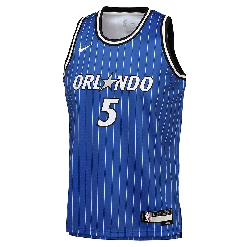 Maillot Nike Paolo Banchero Swingman bleu pour jeune Orlando Magic Icon Edition