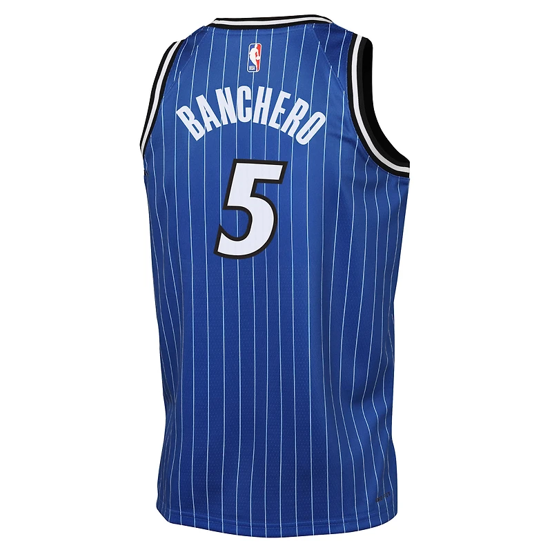 Maillot Nike Paolo Banchero Swingman bleu pour jeune Orlando Magic Icon Edition
