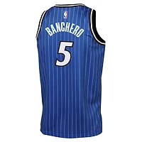 Maillot Nike Paolo Banchero Swingman bleu pour jeune Orlando Magic Icon Edition