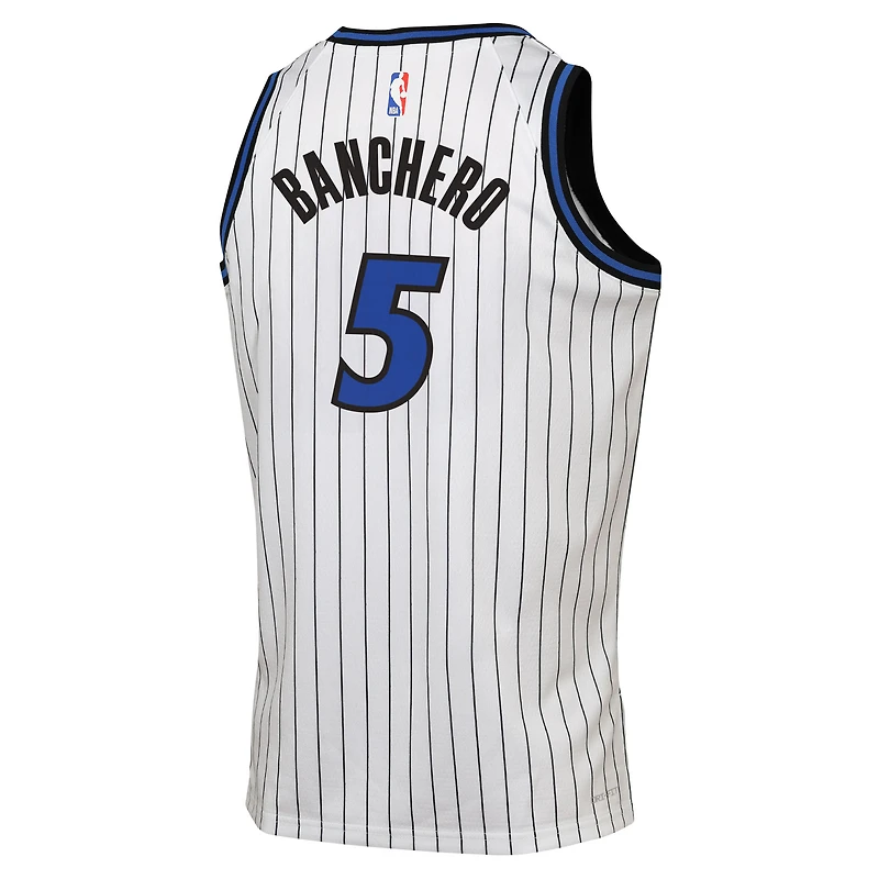 Maillot de joueur Nike Paolo Banchero blanc des Orlando Magic Swingman pour jeune