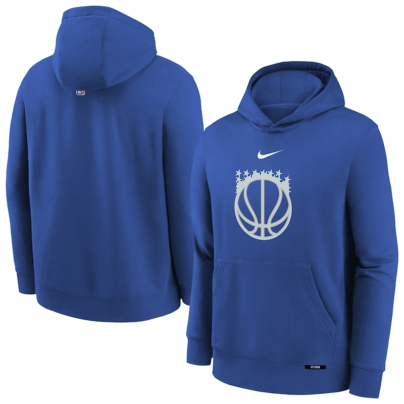 Sweat à capuche Nike City Edition Club Logo pour garçon et jeune homme, bleu royal, Orlando Magic NBA HO25 OST