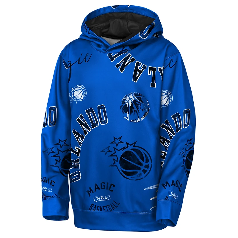 Sweat à capuche bleu Orlando Magic Moving Violation pour jeunes Outerstuff