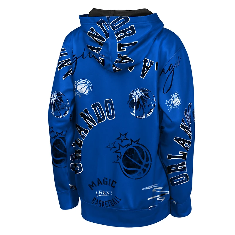 Sweat à capuche bleu Orlando Magic Moving Violation pour jeunes Outerstuff