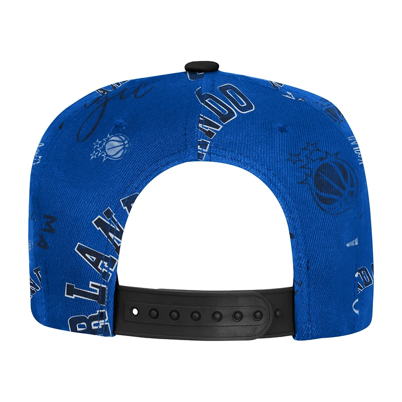 Youth Outerstuff  Blue Orlando Magic Street Hooper Allover Print Snapback Hat