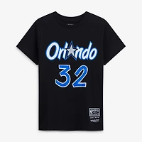 Youth Shaquille O'Neal Black Orlando Magic Hardwood Classics Name & Number T-Shirt