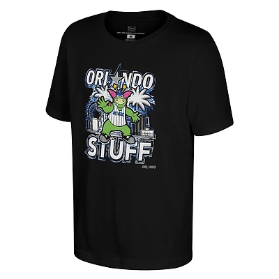 Youth Stadium Essentials Black Orlando Magic Mascot City Elementized T-Shirt