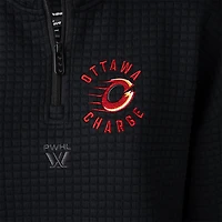 Women's Black Ottawa Charge Quilted Half-Zip Jacket