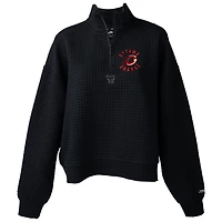 Women's Black Ottawa Charge Quilted Half-Zip Jacket