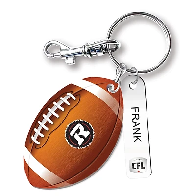 Ottawa Redblacks Personalized Leather Football Keychain