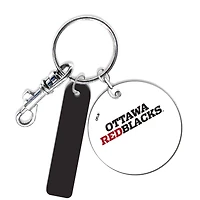Porte-clés rond en cuir personnalisé des Redblacks d’Ottawa