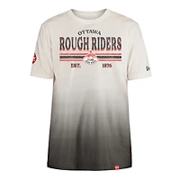 T-shirt New Era noir/crème pour hommes Rough Riders Turf Traditions d'Ottawa
