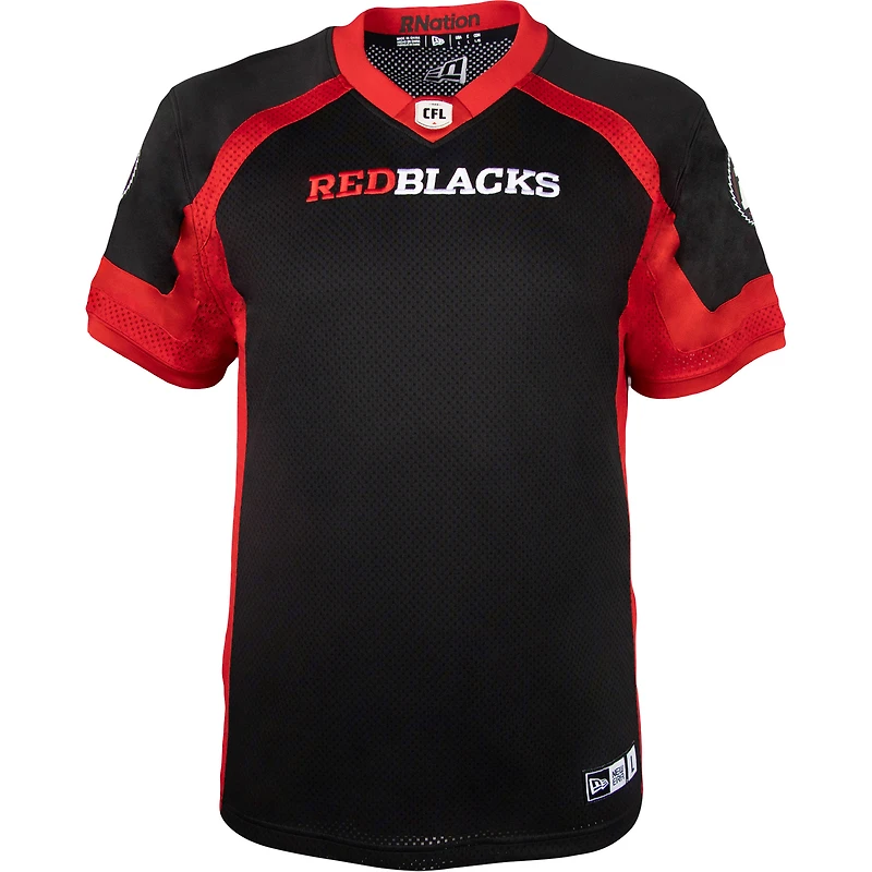 Maillot New Era Ottawa Redblacks 2023 Replica pour homme, noir