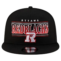 Casquette snapback noire New Era 9FIFTY pour homme, Ottawa Redblacks Sideline