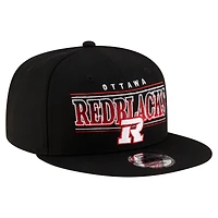 Casquette snapback noire New Era 9FIFTY pour homme, Ottawa Redblacks Sideline