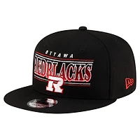 Casquette snapback noire New Era 9FIFTY pour homme, Ottawa Redblacks Sideline