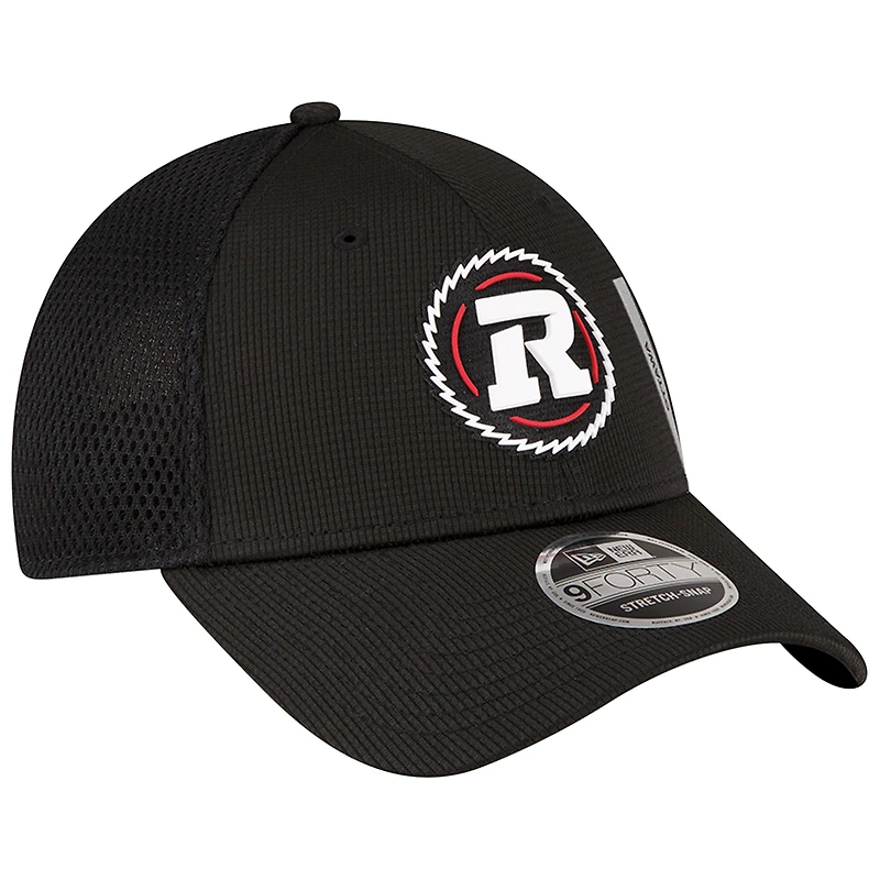 Men's New Era  Black Ottawa Redblacks Sideline 9FORTY Adjustable Hat