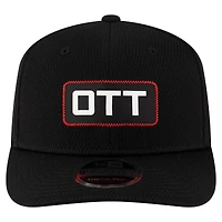 Casquette extensible à bouton-pression New Era noire pour homme, Redblacks d'Ottawa, Sideline 9SEVENTY