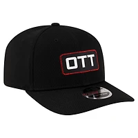 Casquette extensible à bouton-pression New Era noire pour homme, Redblacks d'Ottawa, Sideline 9SEVENTY