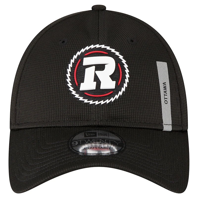 Men's New Era  Black Ottawa Redblacks Sideline 9TWENTY Adjustable Hat
