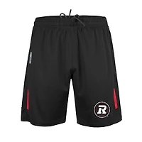 5th & Ocean by New Era Short en tricot pour hommes Ottawa Redblacks Sideline Swift Performance Noir