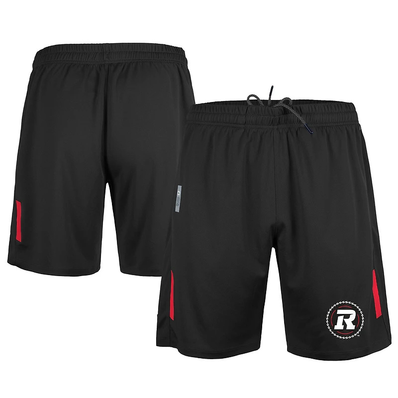 Men's New Era Black Ottawa Redblacks Sideline Swift Performance Knit Shorts