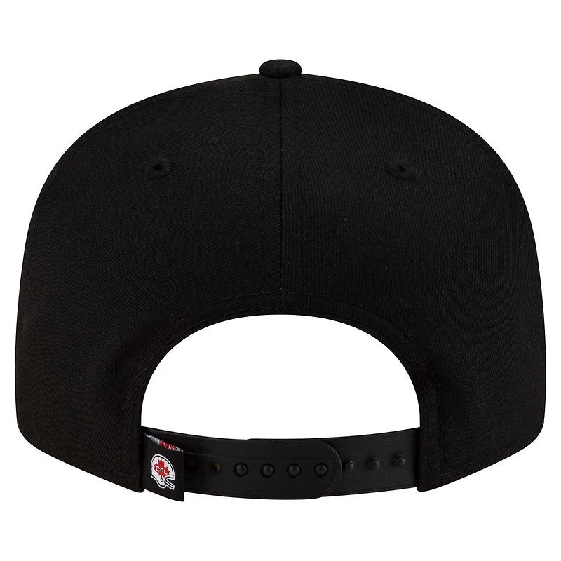 Casquette snapback 9FIFTY noire pour homme des Redblacks d'Ottawa de New Era