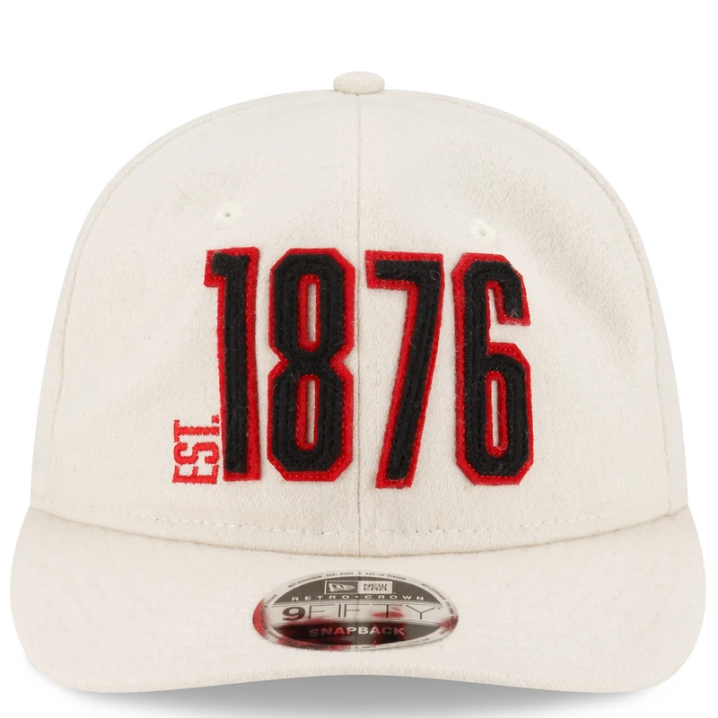 Casquette Snapback réglable New Era Ottawa Redblacks Turf Traditions Retro Crown 9FIFTY pour hommes