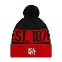Bonnet en tricot à revers New Era pour hommes, rouge, Ottawa Redblacks Turf Traditions, avec pompon