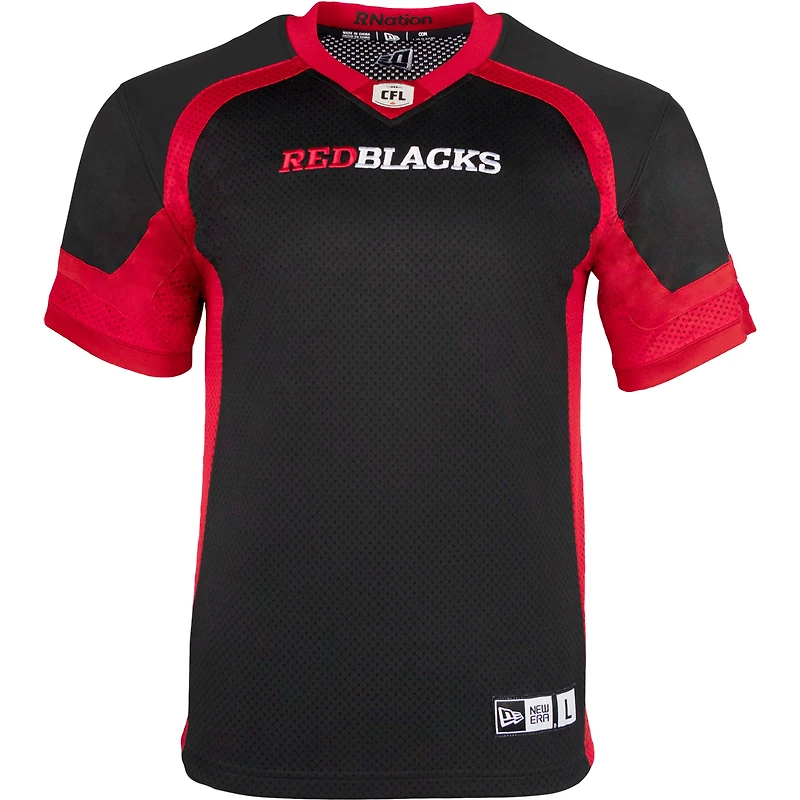 Maillot New Era Ottawa Redblacks 2023 Replica pour jeune, noir