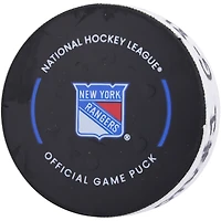 Rondelle de but utilisée par Adam Gaudette pour le match des Sénateurs d'Ottawa contre les Rangers de New York le 1er novembre 2024