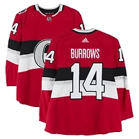 Alexandre Burrows Ottawa Senators Practice-Used #14 Red adidas Jersey vs. Montreal Canadiens on December 16, 2017 - NHL100 Classic - Worn During Warm-Ups