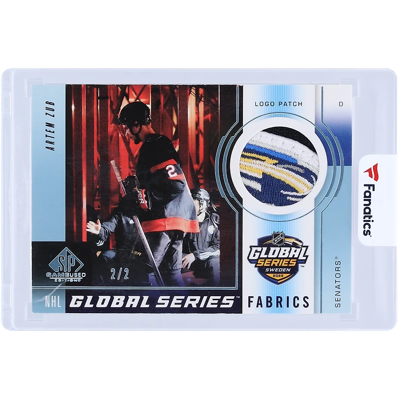 Artem Zub Sénateurs d'Ottawa 2024-25 Upper Deck SP Jeu Utilisé Série mondiale Jeu Utilisé Logo Relic #GSF-AZ #2/2 Carte