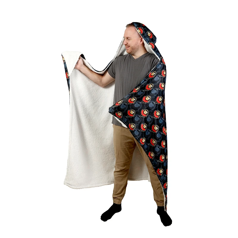 Black Ottawa Senators 50'' x 70'' Hoodie Throw Blanket