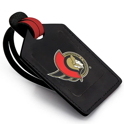 Ottawa Senators Personalized Leather Luggage Tag