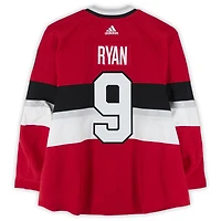 Bobby Ryan Ottawa Senators Practice-Used #9 Red adidas Jersey vs. Montreal Canadiens on December 16, 2017 - NHL100 Classic - Worn During Warm-Ups