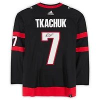 Brady Tkachuk Noir Sénateurs d'Ottawa Maillot adidas authentique autographié