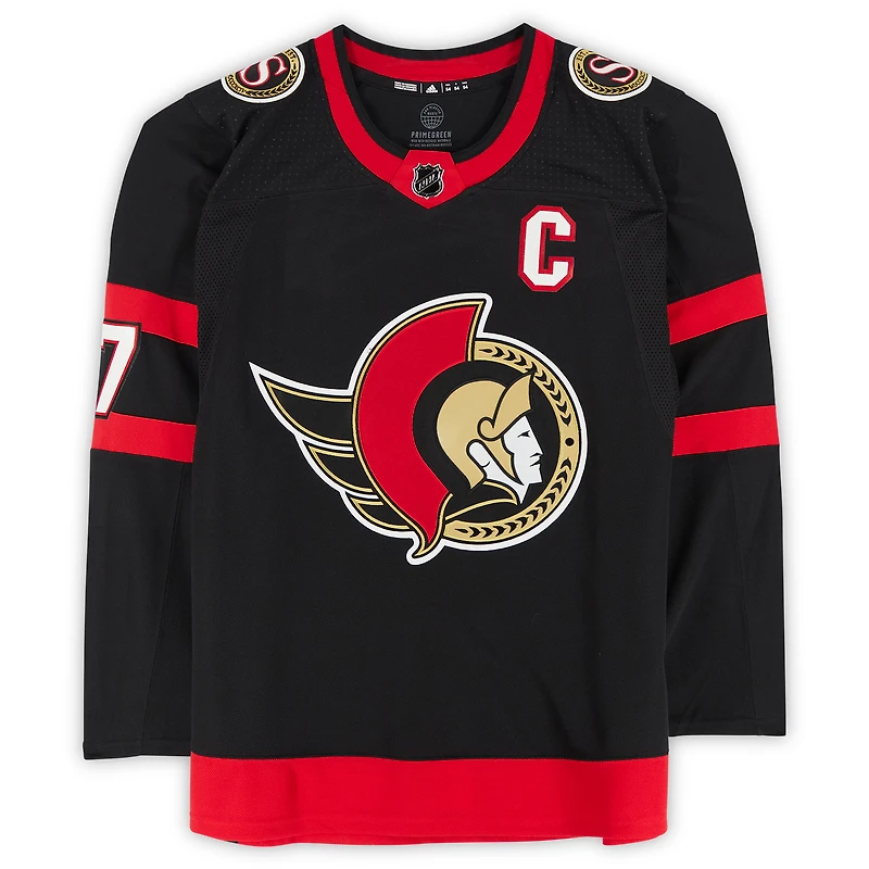 Brady Tkachuk Noir Sénateurs d'Ottawa Maillot adidas authentique autographié