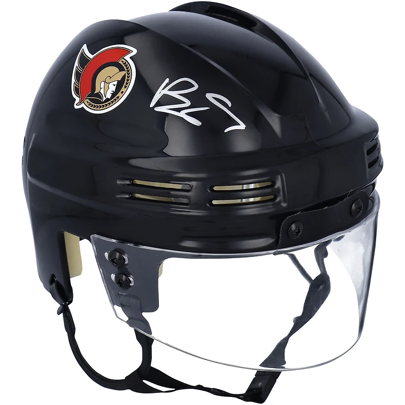 Brady Tkachuk Ottawa Senators Autographed Black Mini Helmet