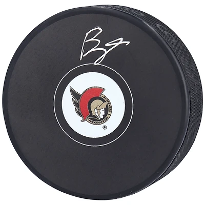 Brady Tkachuk Rondelle de hockey autographiée des Sénateurs d'Ottawa