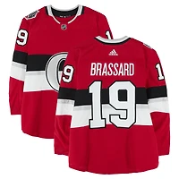 Derick Brassard Ottawa Senators Practice-Used #19 Red adidas Jersey vs. Montreal Canadiens on December 16, 2017 - NHL100 Classic - Worn During Warm-Ups