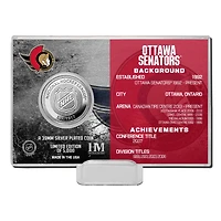 Historique de l'équipe des Sénateurs d'Ottawa Highland Mint - Coin Card