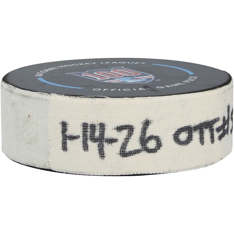 Jake Sanderson Ottawa Senators Game-Used Goal Puck vs. New York Rangers on January 14, 2026