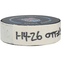 Jake Sanderson Ottawa Senators Game-Used Goal Puck vs. New York Rangers on January 14, 2026